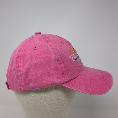 Yellowstone Nat'l Park Strapback Hat Pink One Size Adjustable Top Image USA