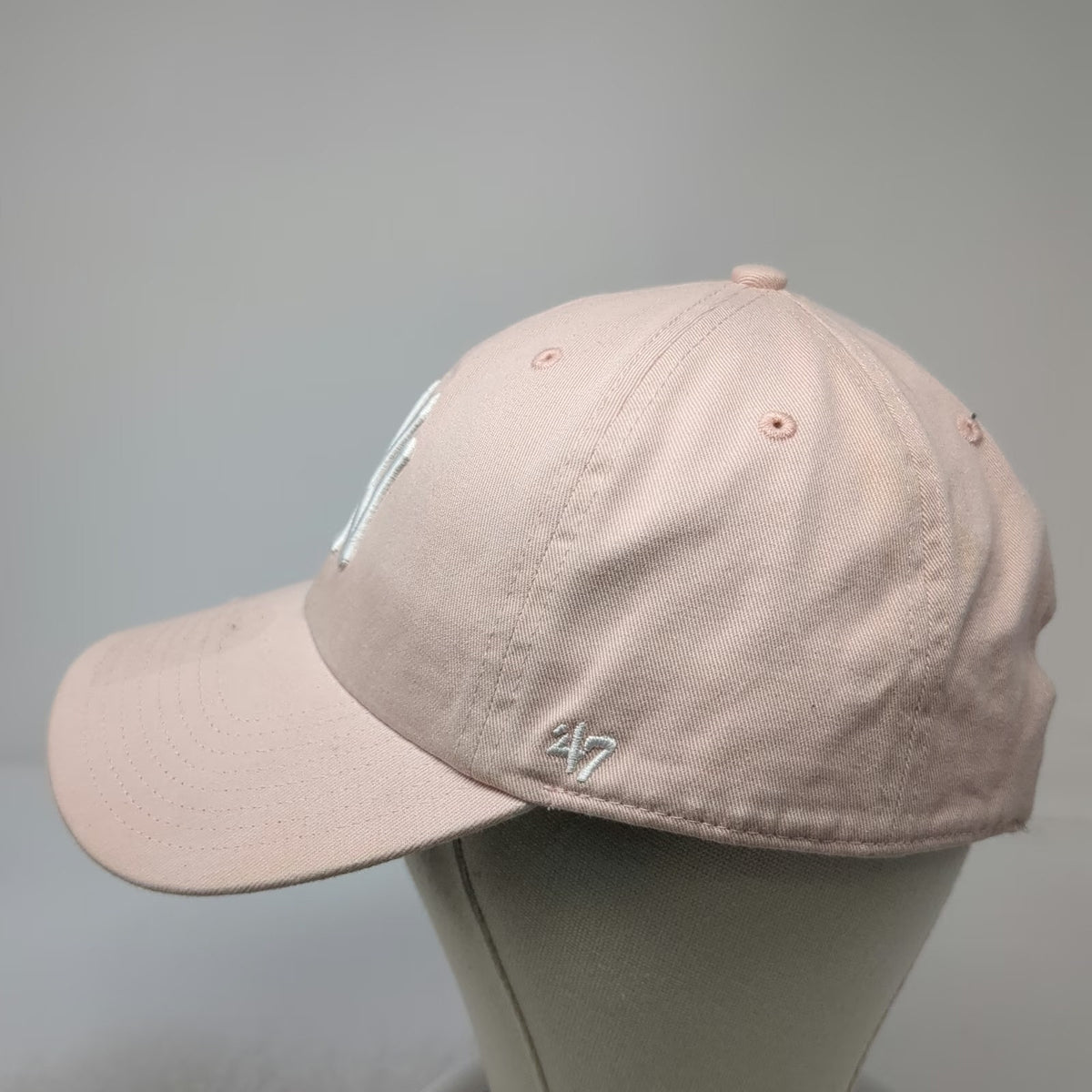 New York Yankees MLB '47 Baseball Cap Pink One Size Slideback Cotton Logo Hat