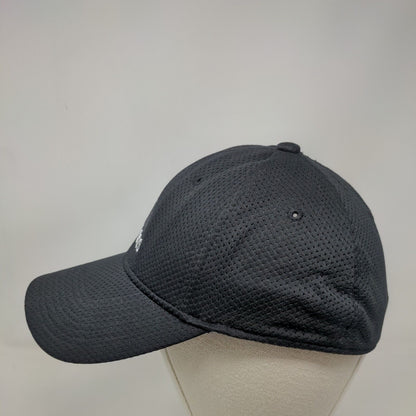 Adidas 3 Stripes Fitted Mesh Back Hat Black One Size Embroidered