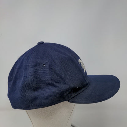 NY Fitted Hat Blue XL 7 3/4-8 Embroidered Premium Original Flat Hatco