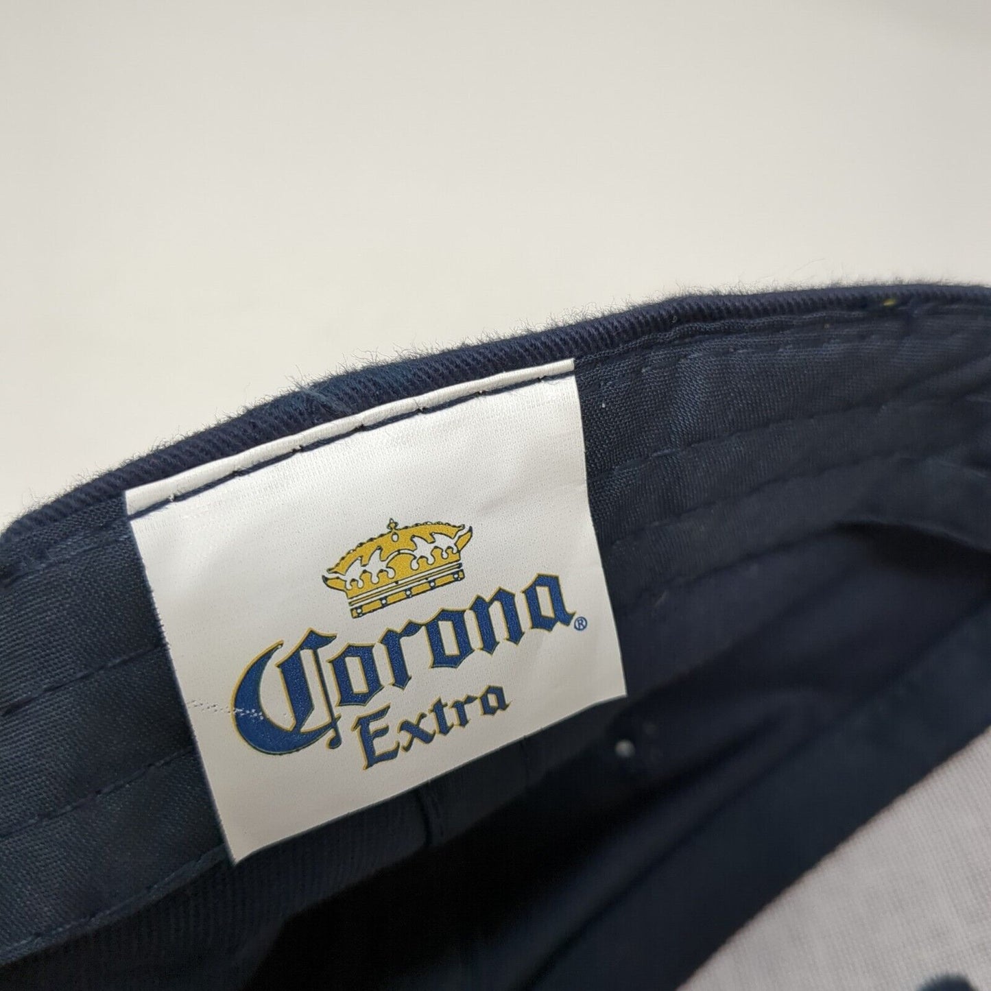 Corona Extra Strapback Hat Blue One Size Adjustable Embroidered 6 Panel Cotton