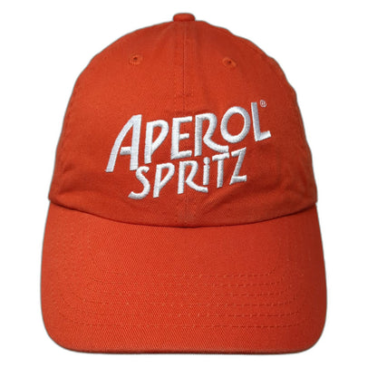 Aperol Spritz Baseball Cap Orange One Size Adjustable Strap Hat Embroidered