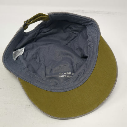 PrAna Army Cap Gray OSFM Herringbone Cotton Adjustable Contrast Underbrim Hat