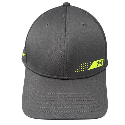 Under Armour Golf Fitted Hat Gray L/XL Lightweight Vented Holes 6 Panel