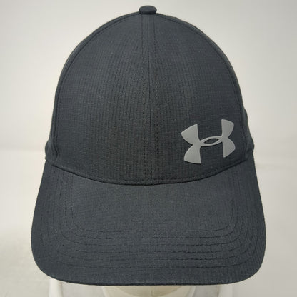 Under Armour Baseball Cap Black XL Stretch Fit Grid Logo Performance Sport Hat