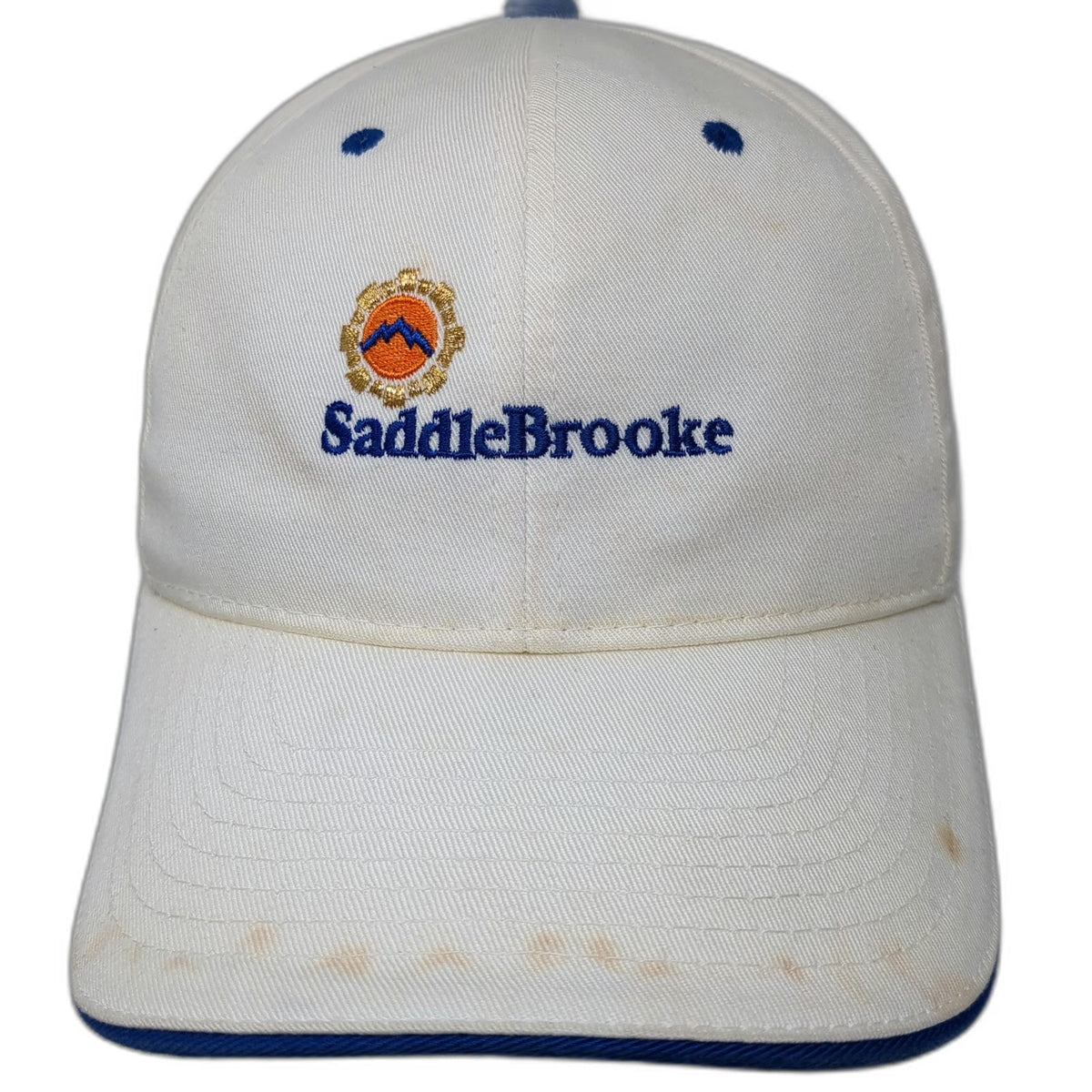 Town Talk SaddleBrooke White Blue Baseball Cap Hat OSFM Strapback Embroidered