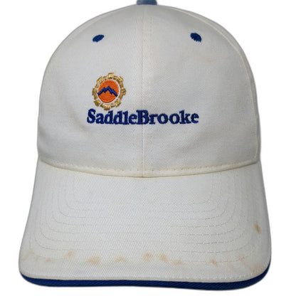 Town Talk SaddleBrooke White Blue Baseball Cap Hat OSFM Strapback Embroidered