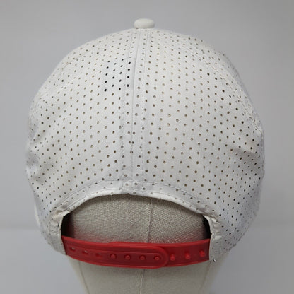 Kapalua Patch Snapback Hat White One Size Adjustable Laser Cut Pukka