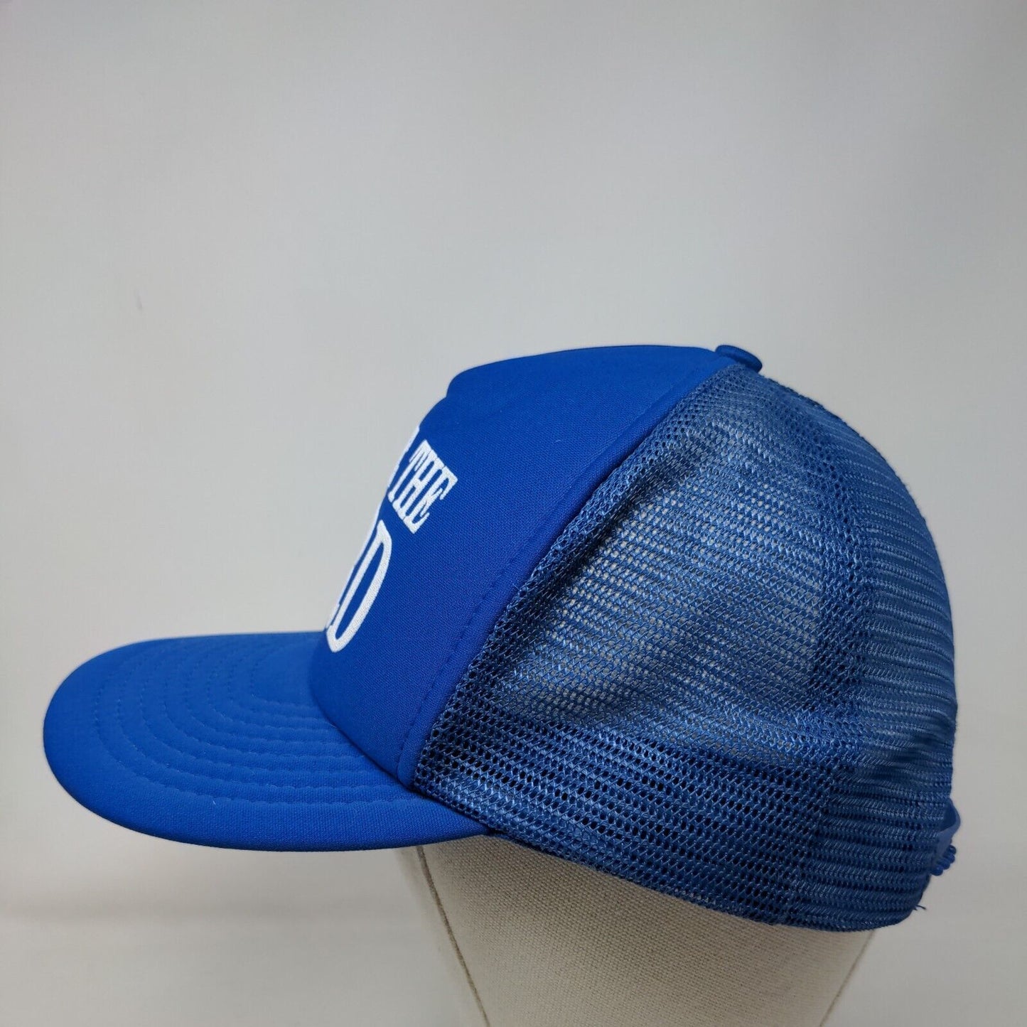 Praise The Lord Snapback Mesh Back Trucker Hat Blue OSFA Speedway