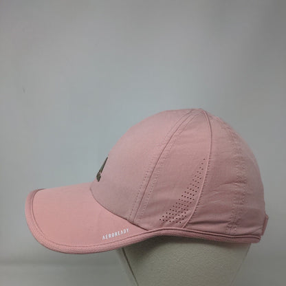 Adidas Aeroready Strapback Hat Pink One Size Adjustable Breathable 6 Panel