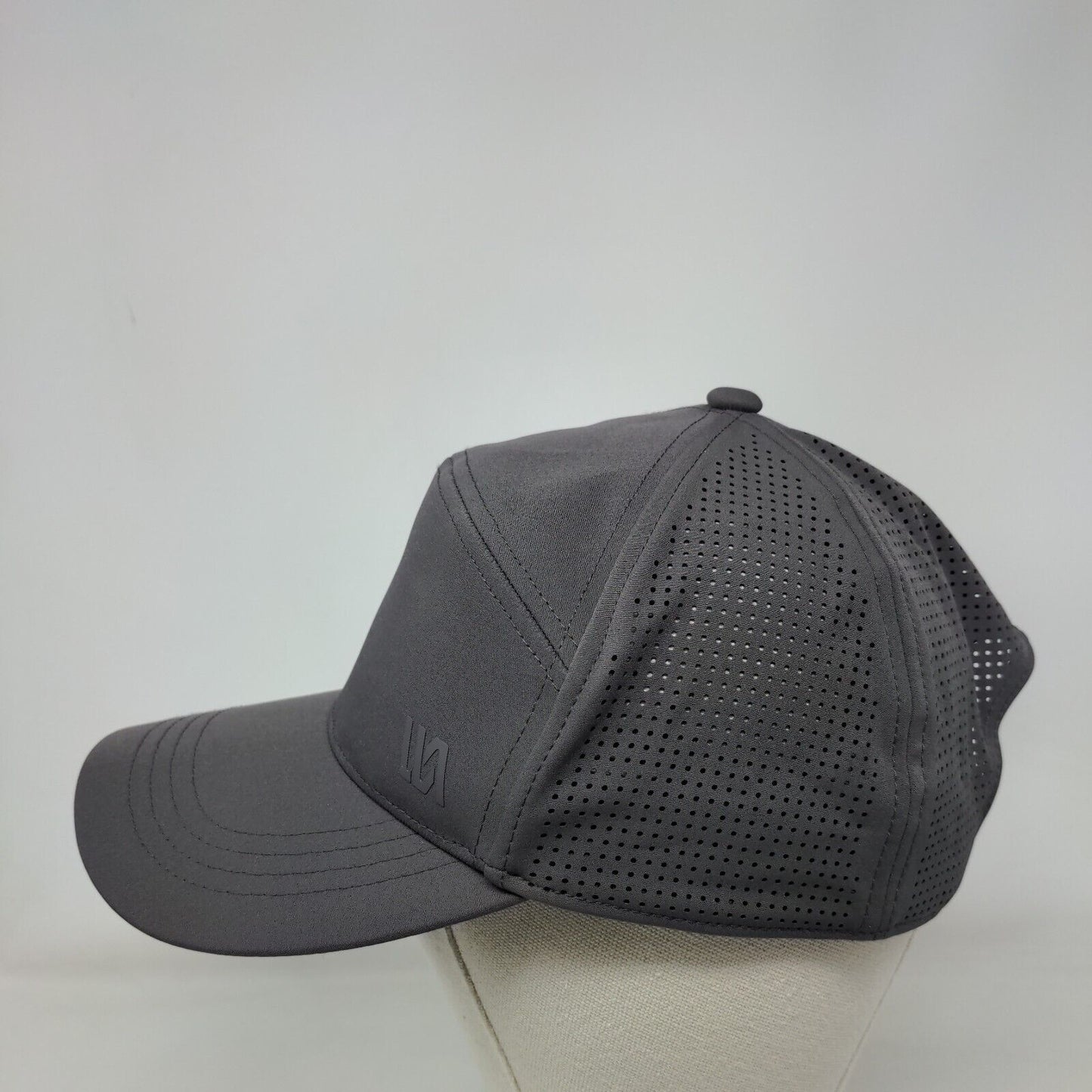 Unbranded Strapback Hat Gray One Size Adjustable Laser Cut Solid
