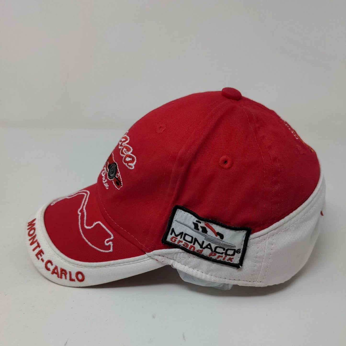 Monaco Grand Prix Boy's Strapback Hat Red White 50 Junior World Champion Logo