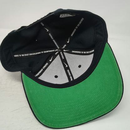 Nike Snapback Black White Green Underbill One Size Dri-Fit Pro Haeleah Logo Hat
