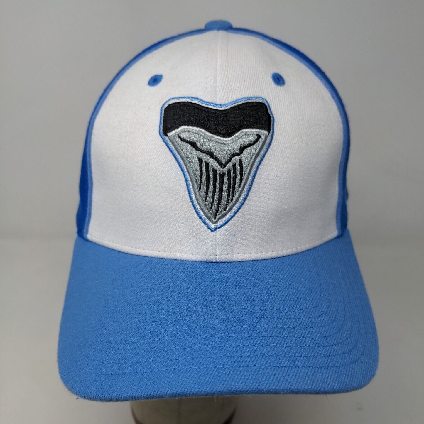 Zephyr Men's Fitted Hat Blue Size M/L Embroidered Shark Tooth Logo Acrylic