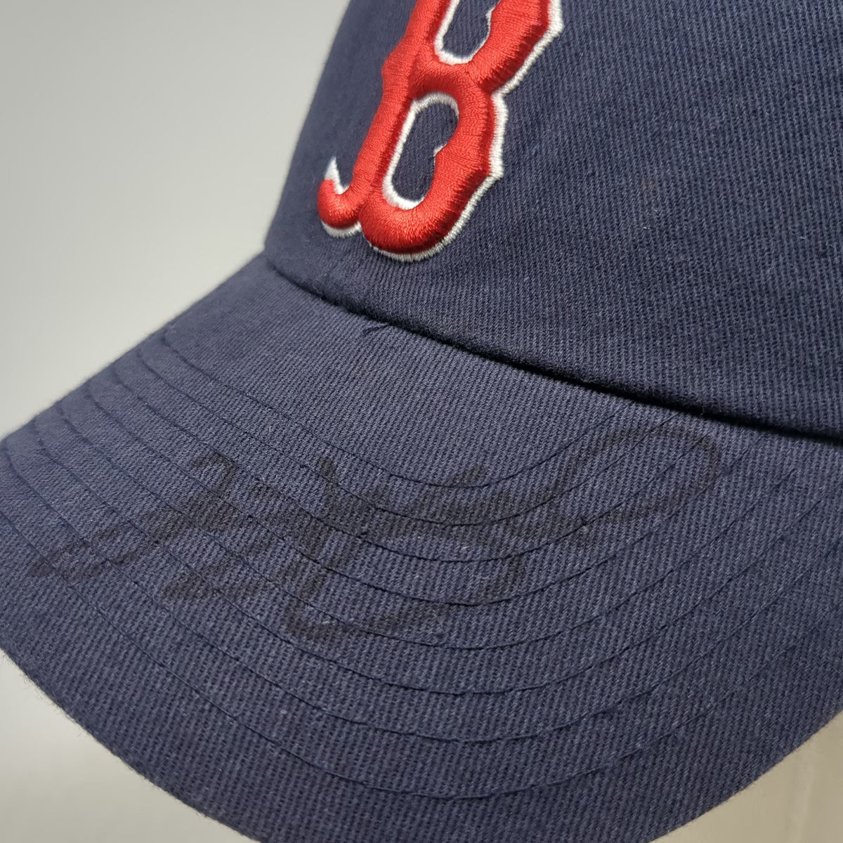Boston Red Sox MLB Blue Baseball Cap OS Embroidered Logo Slideback Autograph