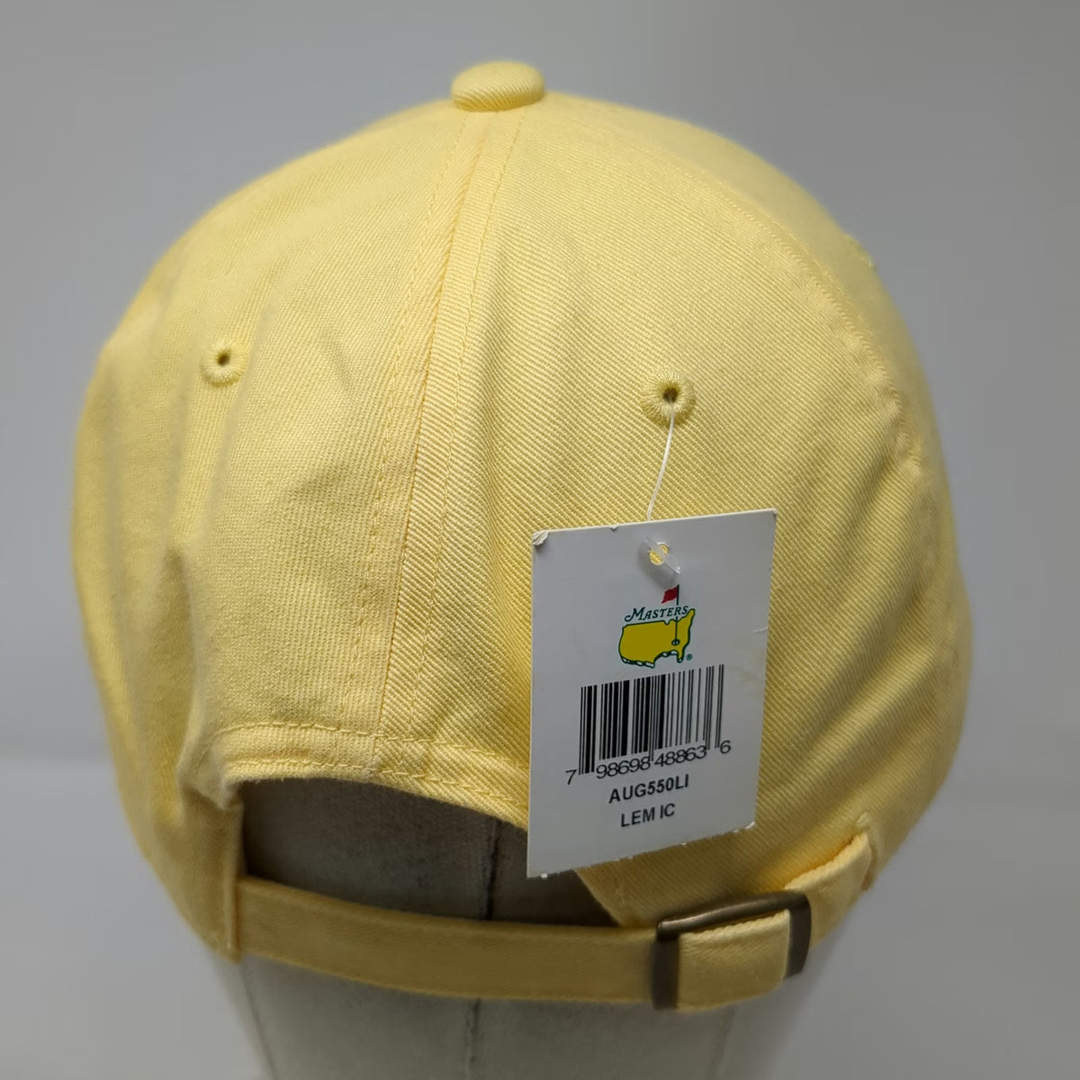 American Needle 2019 Masters Baseball Cap Yellow One Size Cotton Hat Slideback