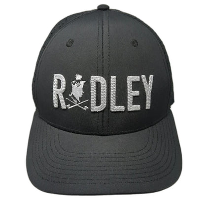 Pukka Trucker Hat Black One Size Perforated Mesh Snapback Radley Golf Chef Logo
