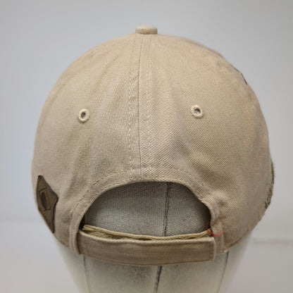 Dri Duck Baseball Cap Beige One Size Elk Wildlife Side Wrap Embroidery Hat