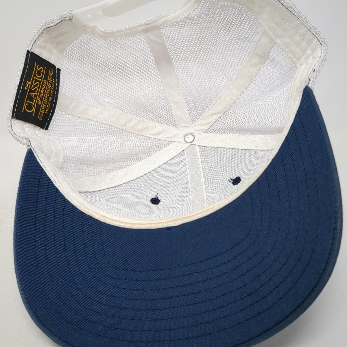 Hooey Trucker Hat Blue White One Size Houston Hang In There Patch Snapback Mesh