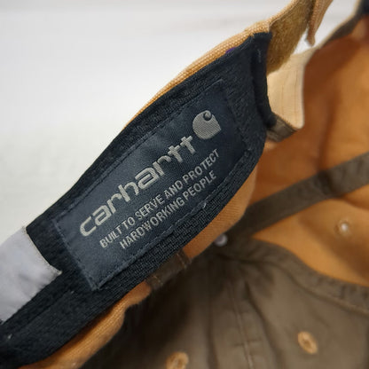 Carhartt Baseball Cap Brown One Size Distressed Canvas Strapback Workwear Hat