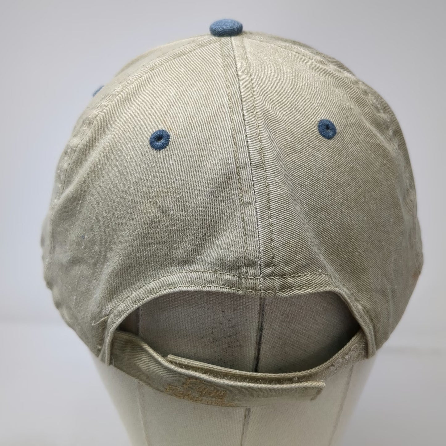 Flying Fisherman Baseball Cap Beige One Size Striped Bass Fishing Hat Strapback