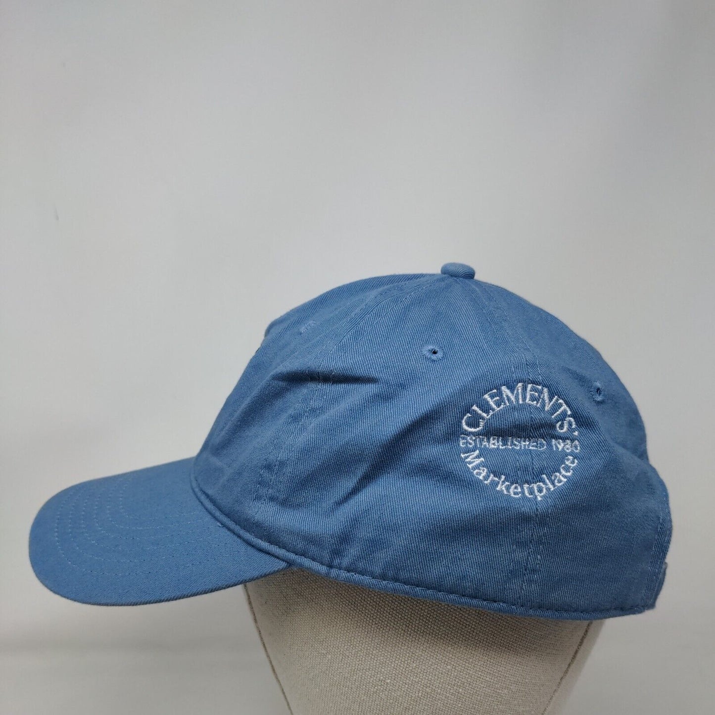 Clements Marketplace Established 1980 Slideback Hat Blue One Size Embroidered