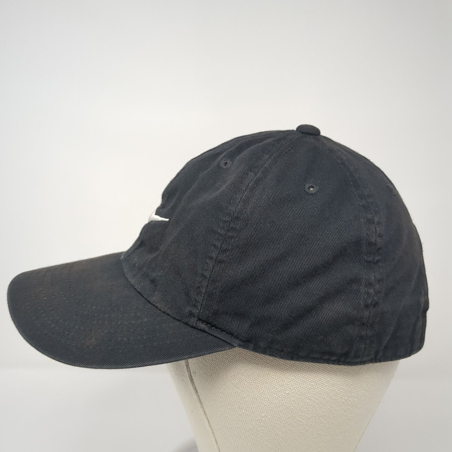 Nike Swoosh Logo Slideback Hat Black One Size Embroidered Heritage86
