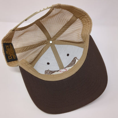 Idaho Kombucha Co. Snapback Mesh Back Trucker Hat Brown OSFA Yupoong