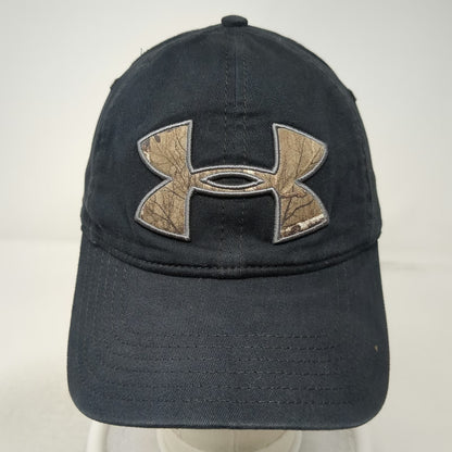 Under Armour Snapback Hat Black One Size Camo Logo Underbrim 6 Panel
