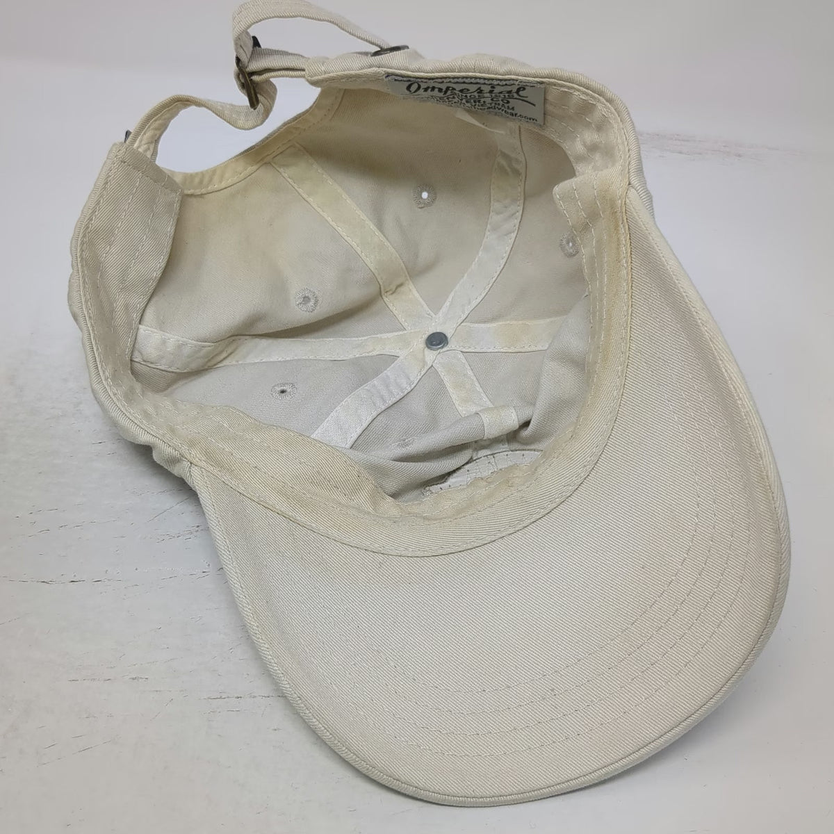 Imperial Baseball Cap Hat Beige One Size Plantation Country Club 1917 Slideback