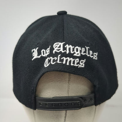 5 Panel Black One Size LA Los Angeles Crimes Bandana Paisley Hat Flat Brim Logo