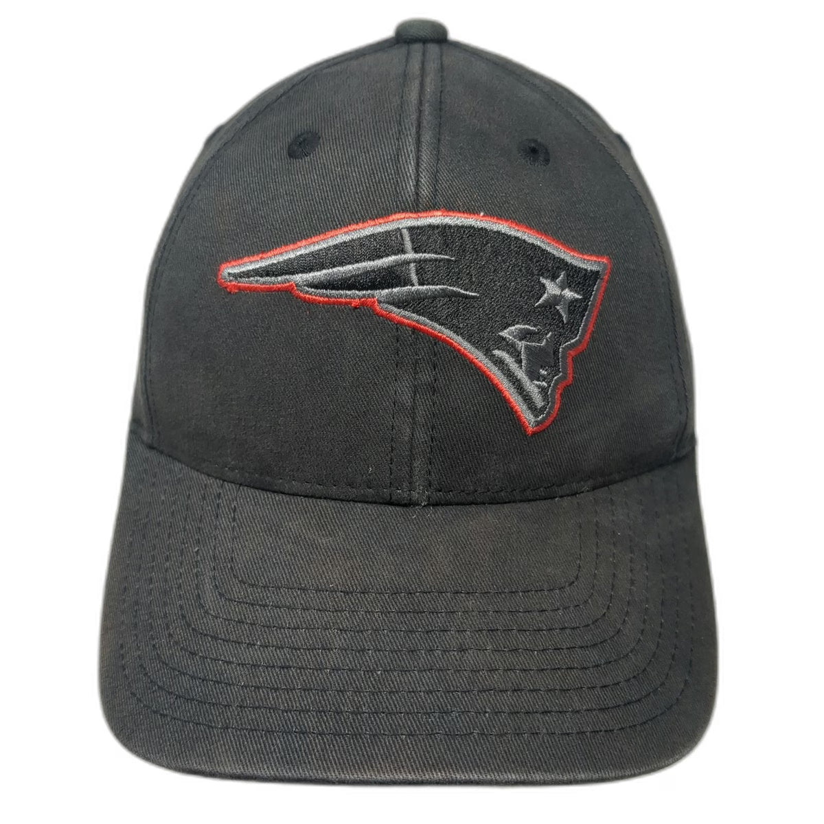 New England Patriots NFL Team Apparel Cap Gray Red Black OS Embroidered Logo Hat