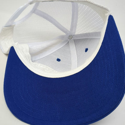 Richardson Trucker Hat Blue White One Size Helena Logo Mesh Snapback Style 112