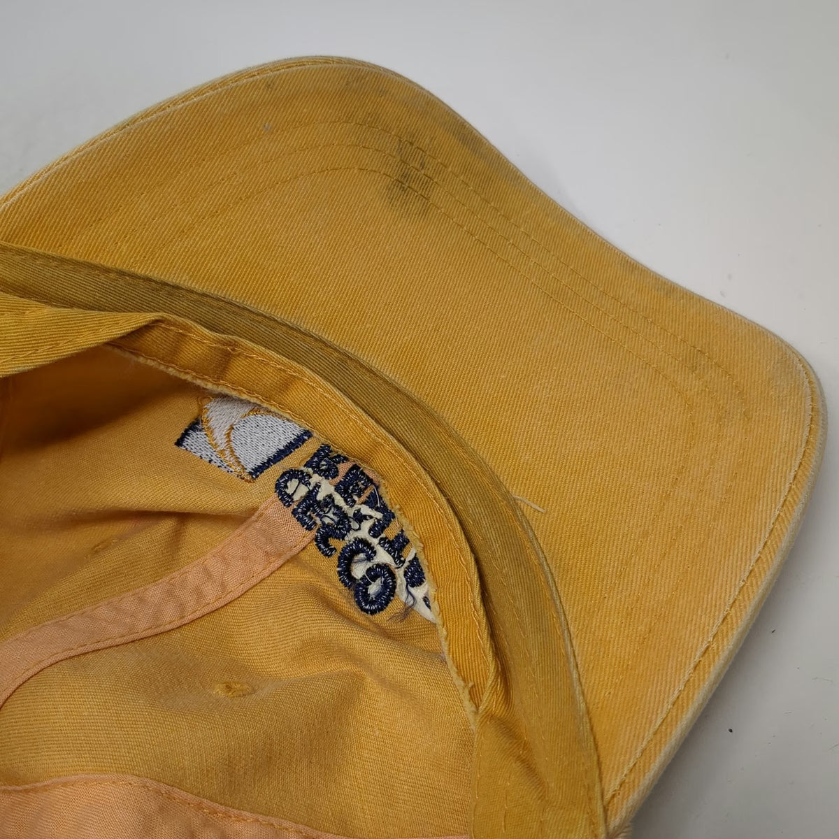 Fahrenheit Baseball Cap Yellow One Size Cesco Rentals Leather Slideback Hat