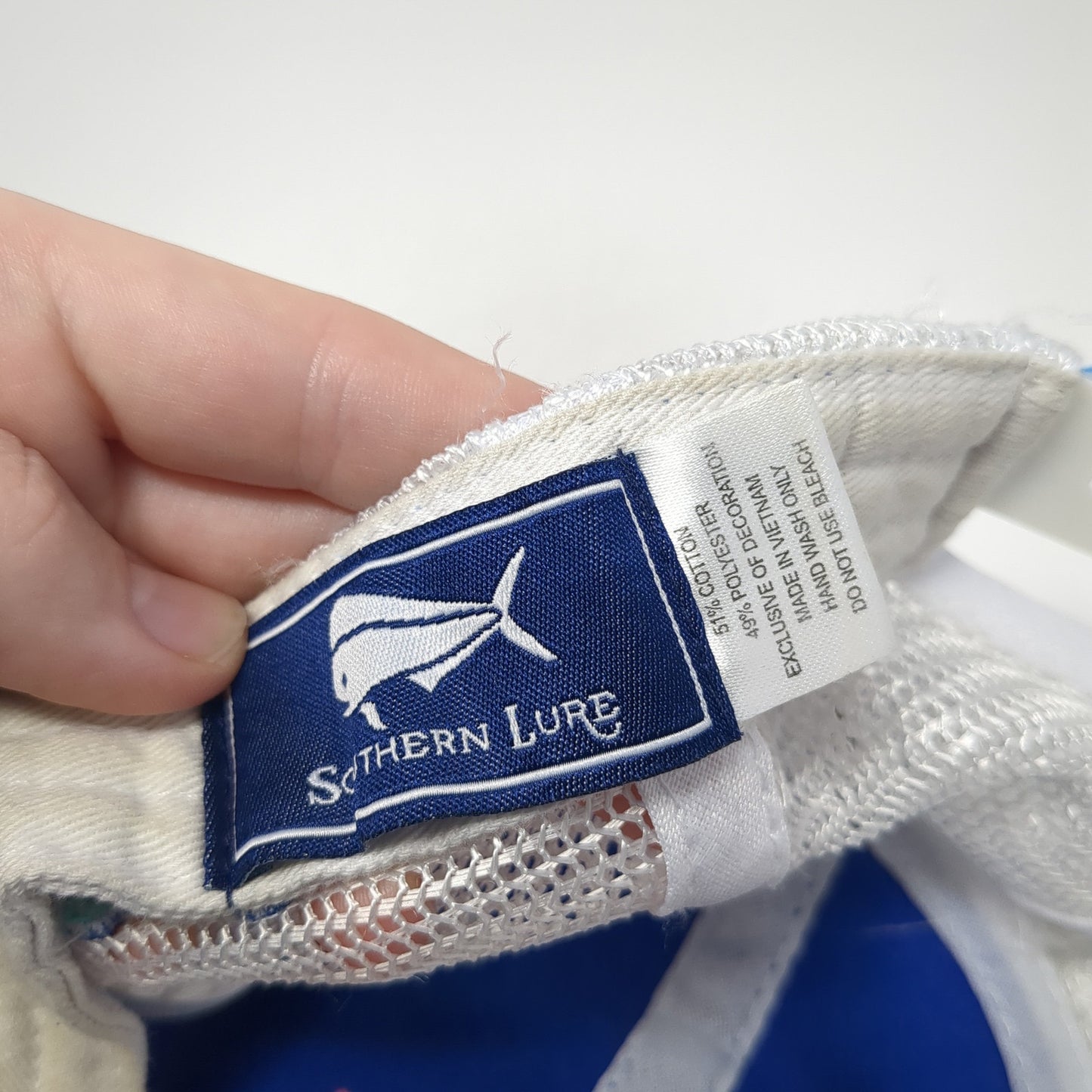 Southern Lure Snapback Trucker Hat Blue One Size Mesh Back Adjustable
