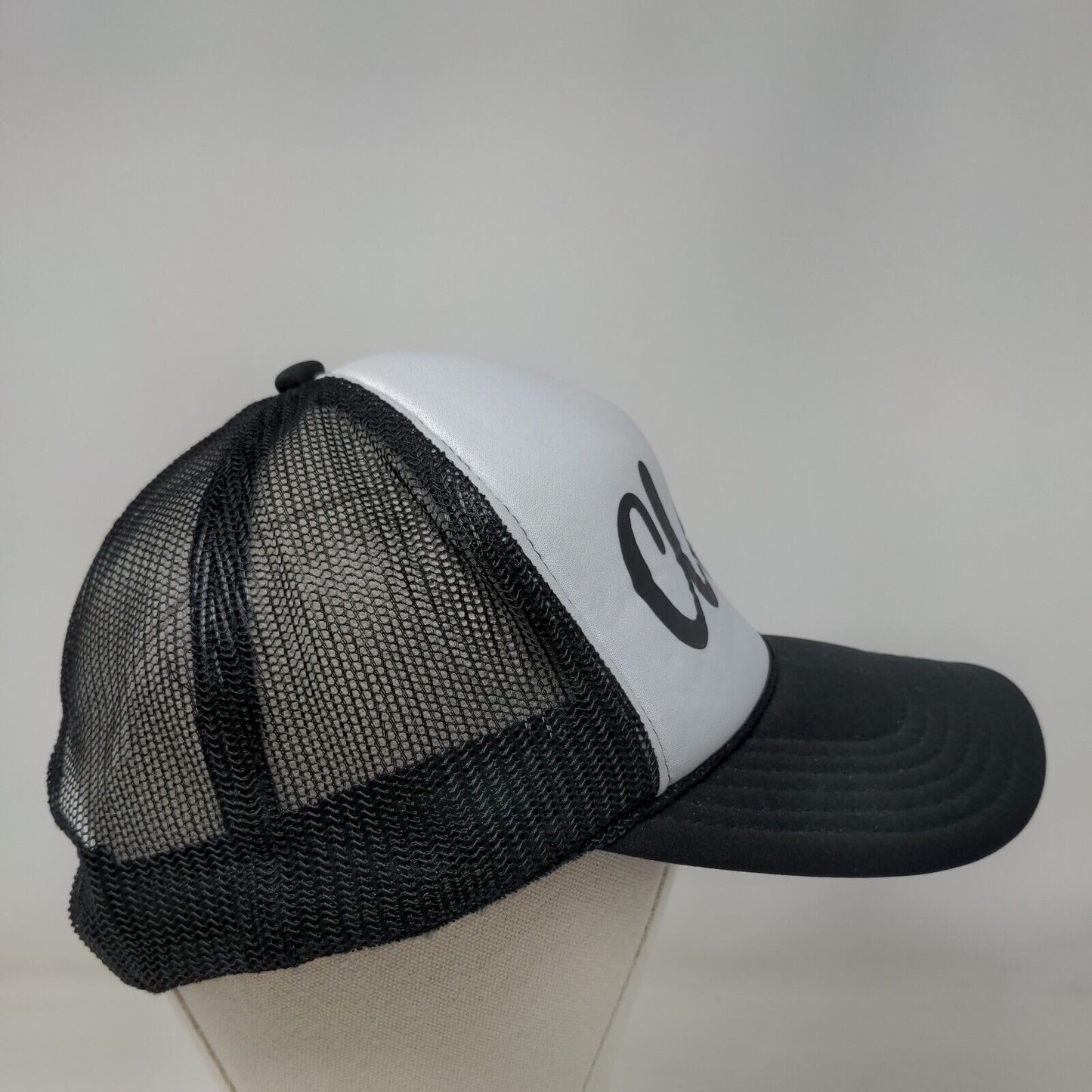 Clegg Snapback Trucker Hat Black OSFM Adjustable Mesh Back Rope Otto Polyester