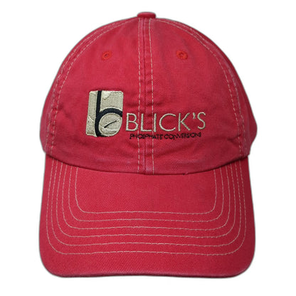 Beaver Caps Baseball Cap Red One Size Cotton Strapback Blicks Phosphate Hat Logo