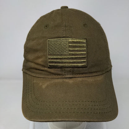 USA Flag Strapback Hat Brownish-Green One Size Patriotic Academy Sports Outdoors
