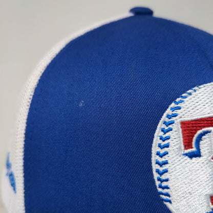 Pacific Headwear Men's Snapback Hat Blue Embroidered Texas Rangers Logo