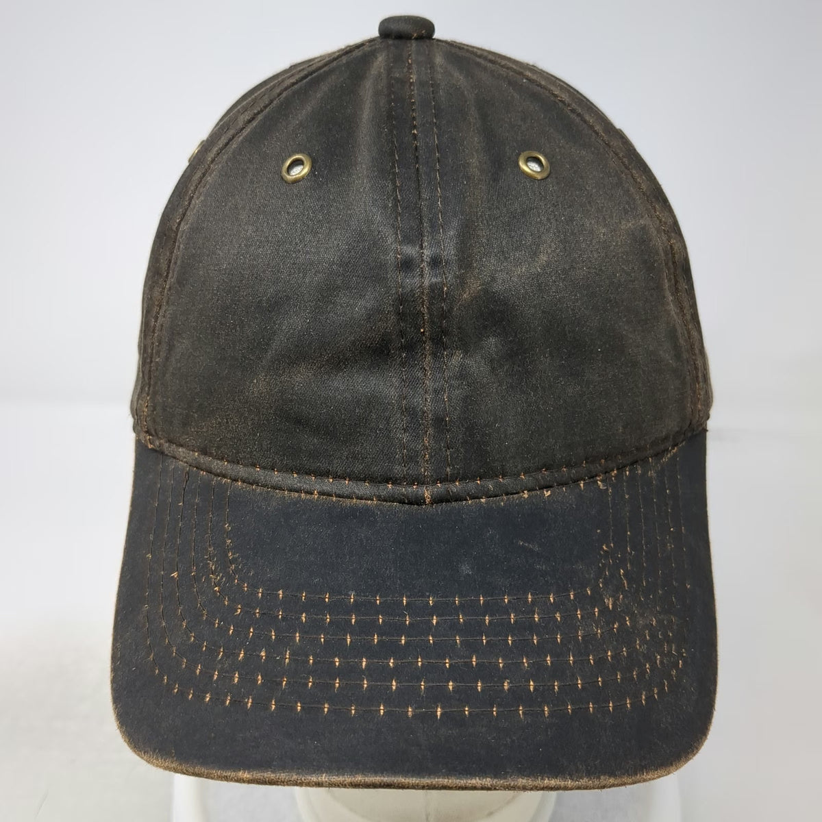 George Baseball Cap Brown One Size Slideback Distressed Contrast Stitching Hat