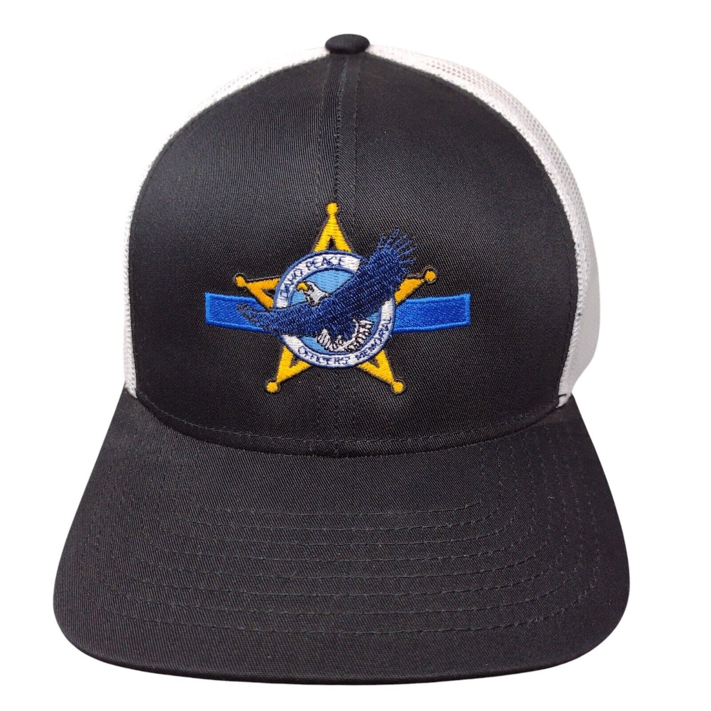 Idaho Peace Officers Memorial Snapback Trucker Hat Black OSFA Mesh Back