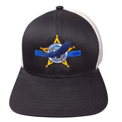 Idaho Peace Officers Memorial Snapback Trucker Hat Black OSFA Mesh Back