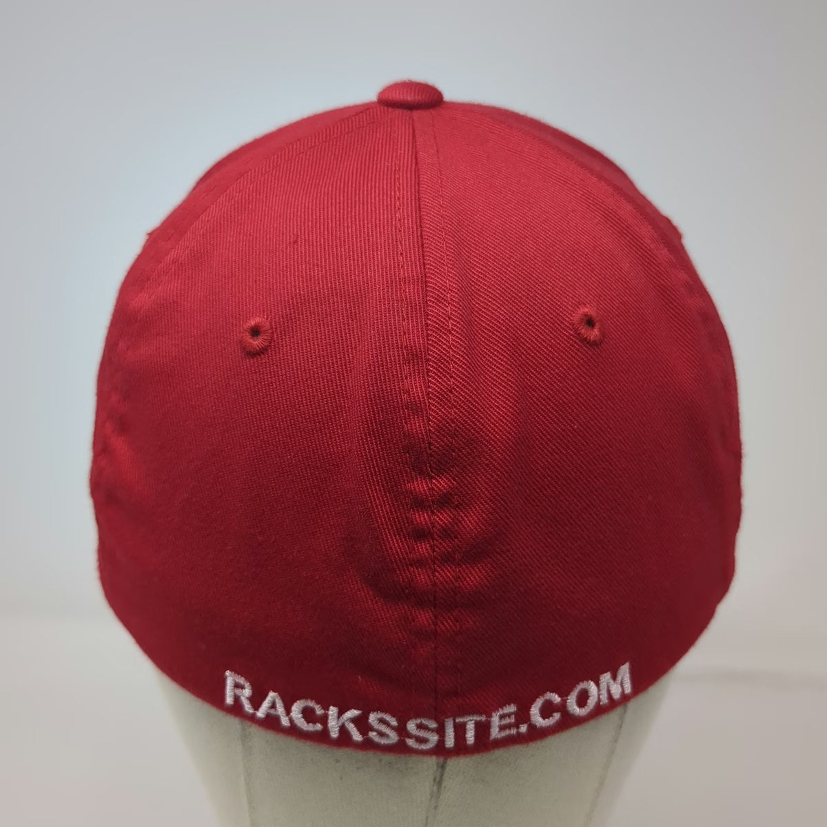 Port Authority Red Baseball Cap M Fitted Flexfit Rackssite Antler Logo Hat