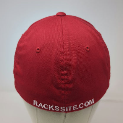 Port Authority Red Baseball Cap M Fitted Flexfit Rackssite Antler Logo Hat