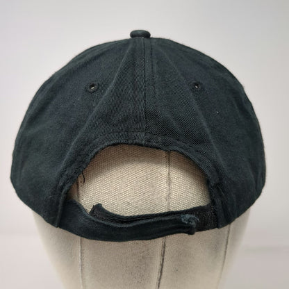 Dunkin' Baseball Cap Black One Size Strapback DNKN Logo Embroidered Brim Tag Hat