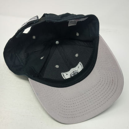 Las Vegas Raiders NFL Team Apparel Black Gray One Size Strapback Embroidered Cap
