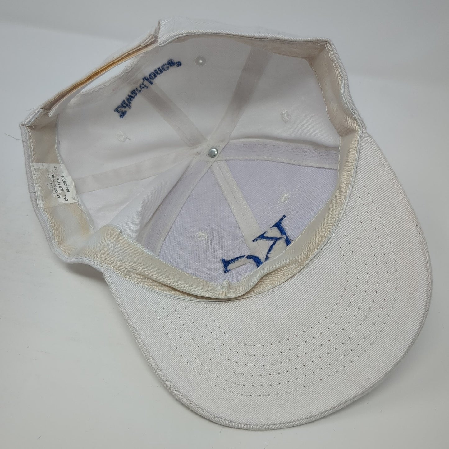 KC Edward Jones Strapback Baseball Cap White One Size Adjustable Embroidered