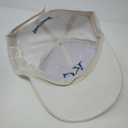 KC Edward Jones Strapback Baseball Cap White One Size Adjustable Embroidered