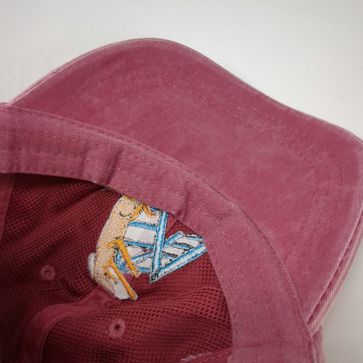 Adams Baseball Cap Red One Size Leather Strapback Adopt Dog Graphic Hat Rescue