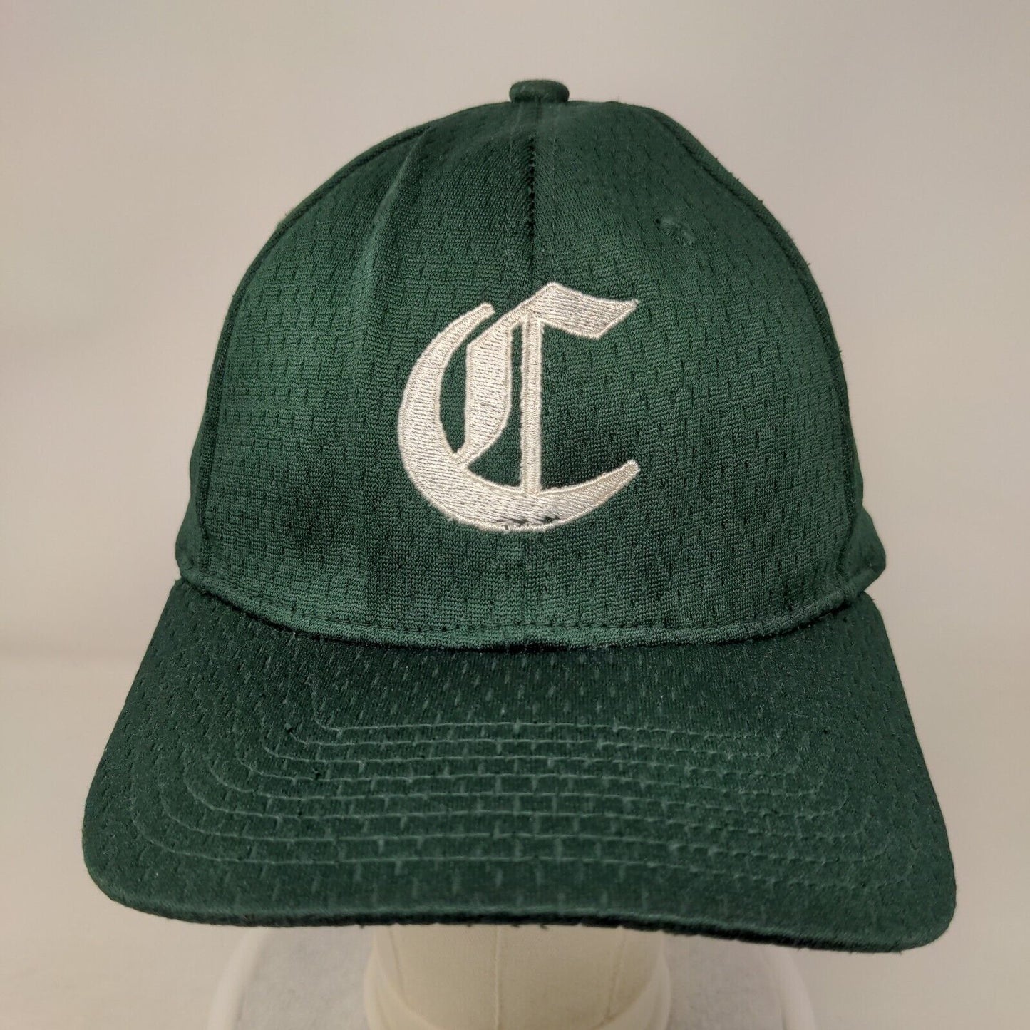 Richardson Fitted Hat Green S/M Embroidered Pro 495 Vented Holes